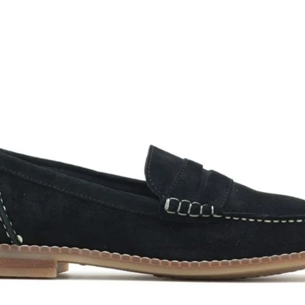 Hush Puppies Bounce Wren Black Suede Penny Loafer Sz 8 NWOB - Picture 2 of 14